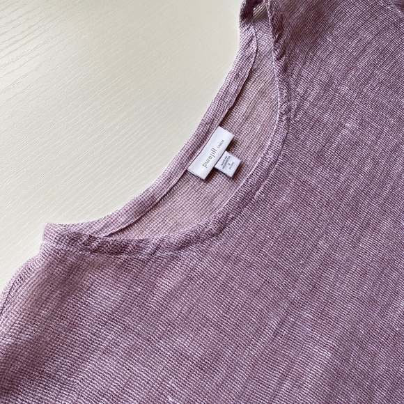 J. Jill Women's PureJill 100% Linen 3/4 Sleeve Boho Sheer Top Size Small - Picture 8 of 13